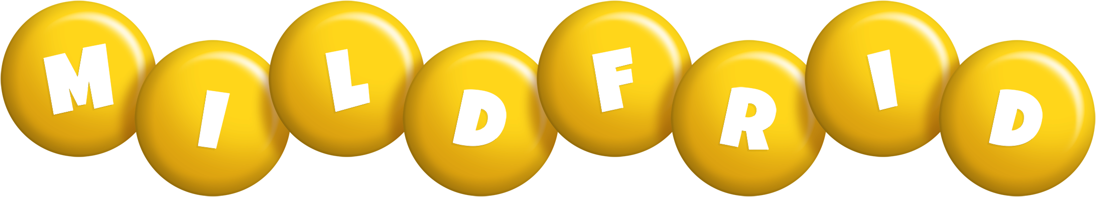 Mildfrid candy-yellow logo