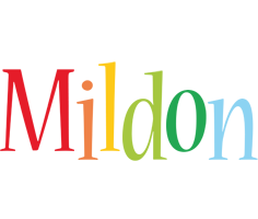 Mildon birthday logo