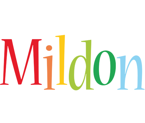 Mildon birthday logo