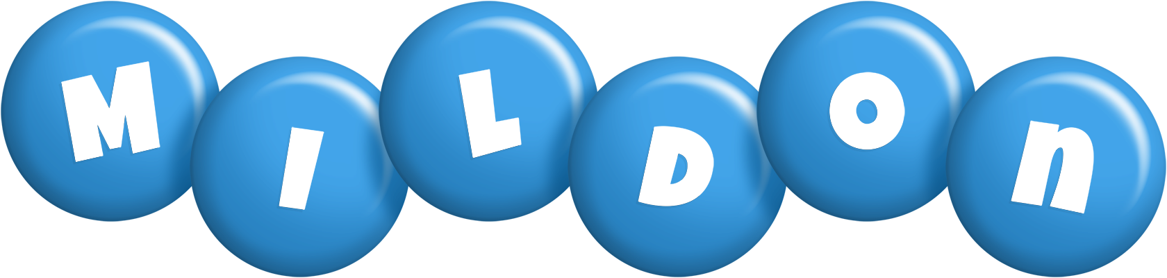 Mildon candy-blue logo