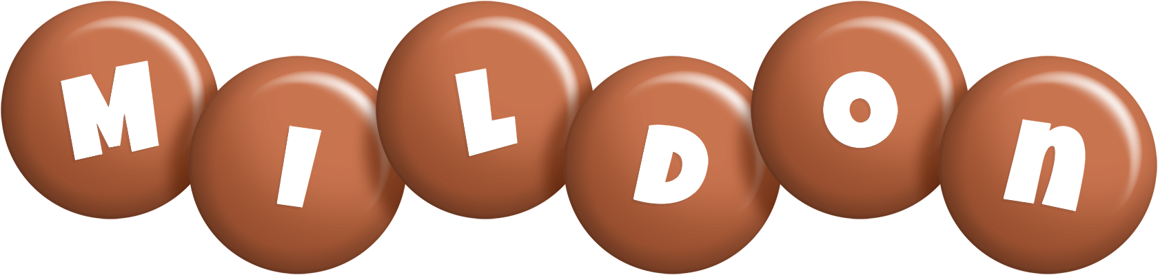 Mildon candy-brown logo