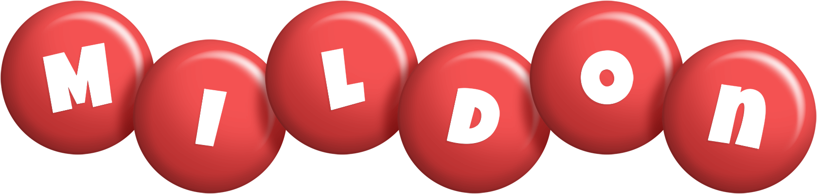 Mildon candy-red logo