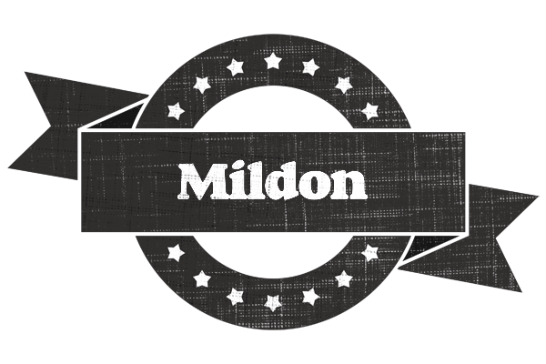 Mildon grunge logo