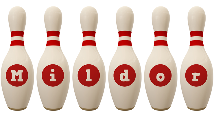 Mildor bowling-pin logo