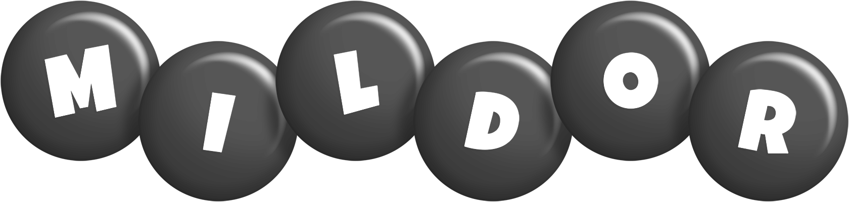 Mildor candy-black logo