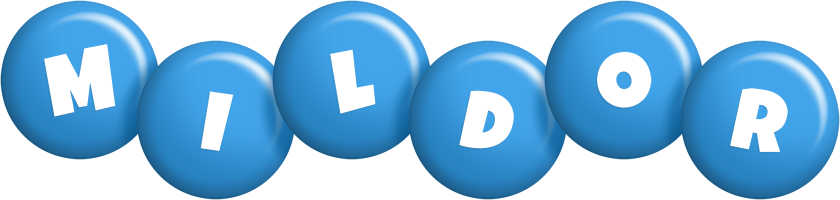 Mildor candy-blue logo