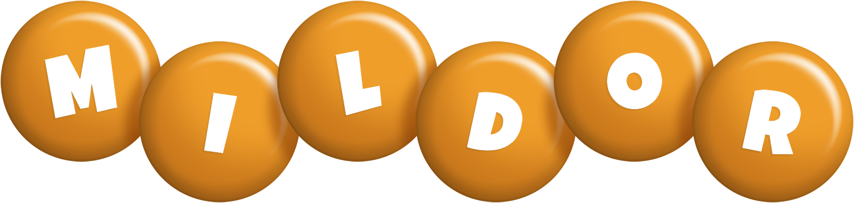 Mildor candy-orange logo