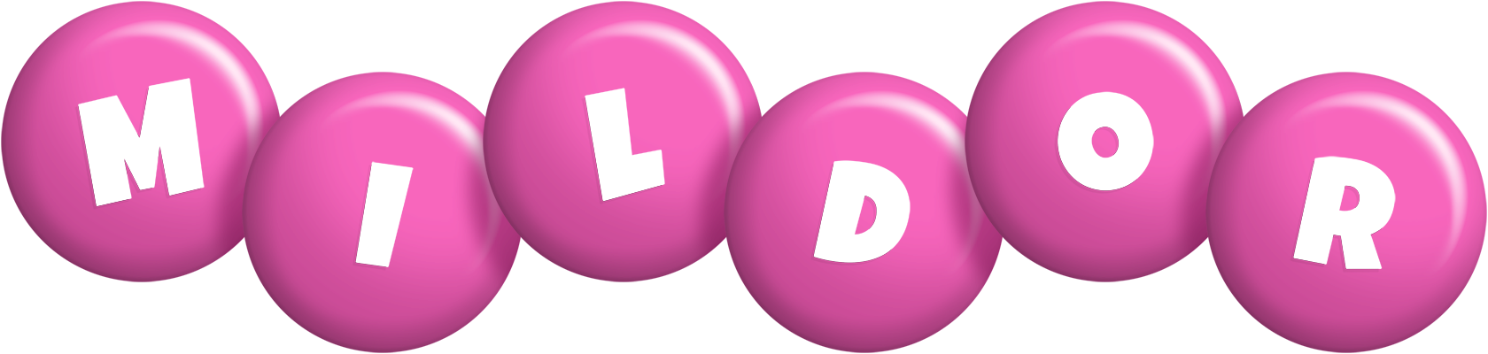 Mildor candy-pink logo
