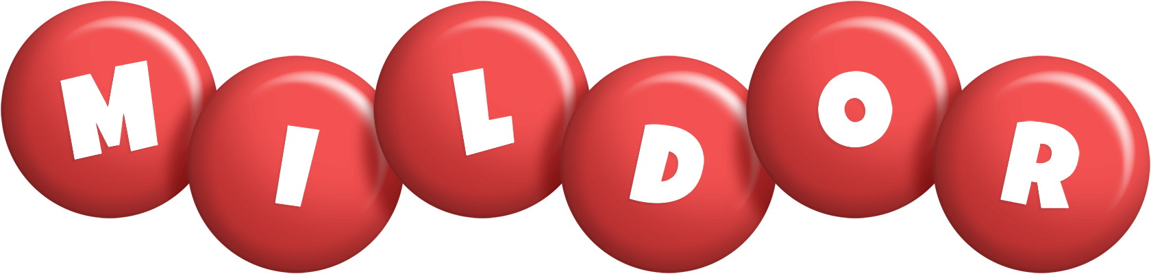 Mildor candy-red logo
