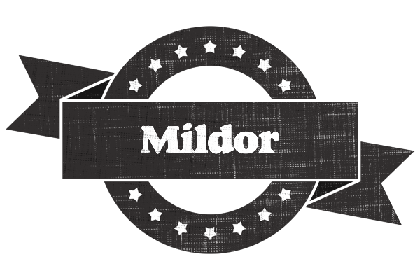 Mildor grunge logo