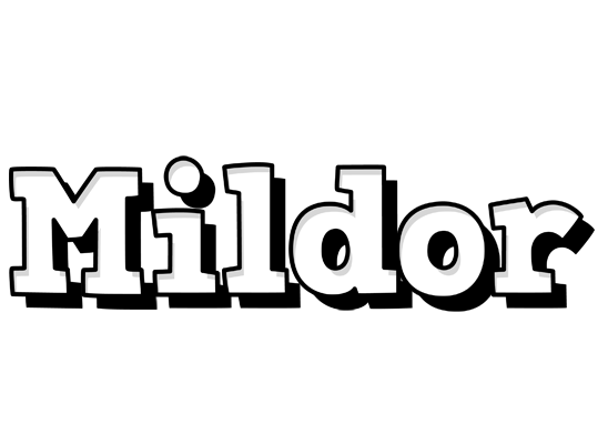 Mildor snowing logo