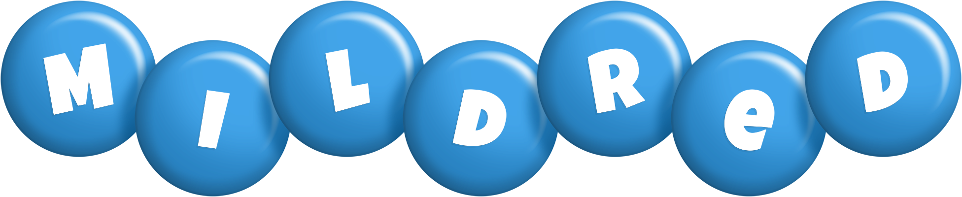 Mildred candy-blue logo