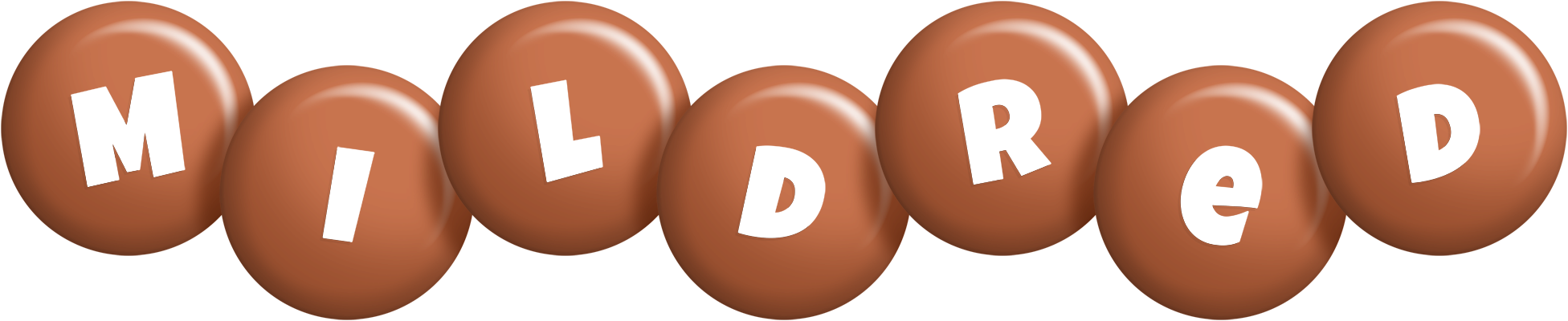 Mildred candy-brown logo