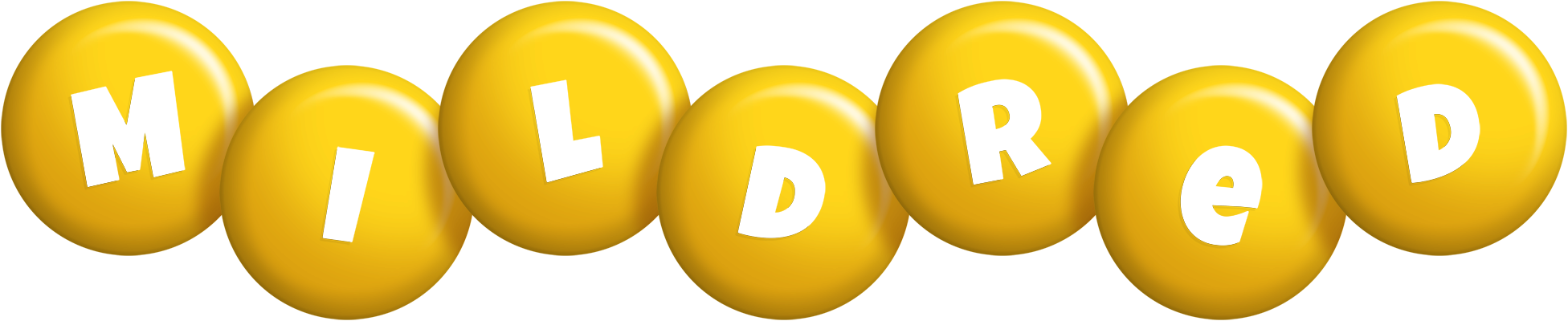 Mildred candy-yellow logo