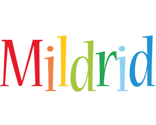 Mildrid birthday logo