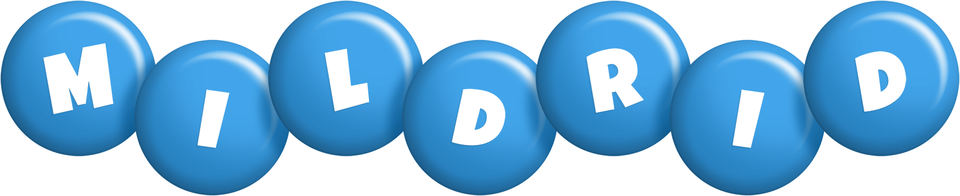 Mildrid candy-blue logo