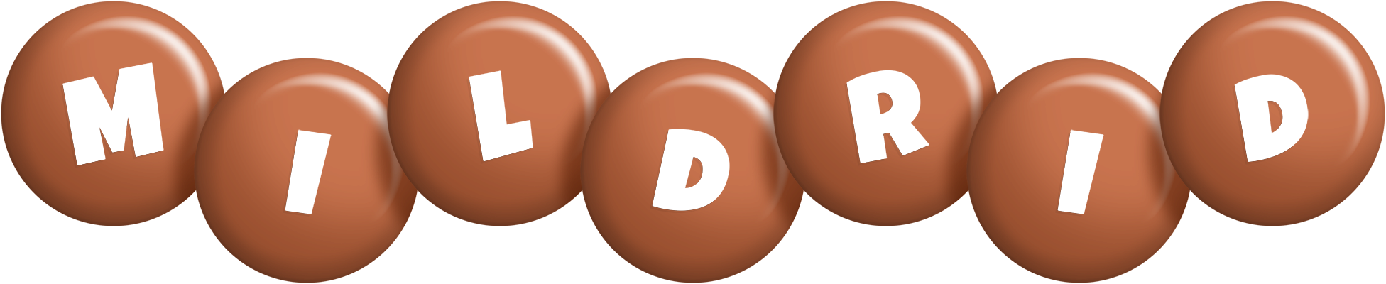 Mildrid candy-brown logo