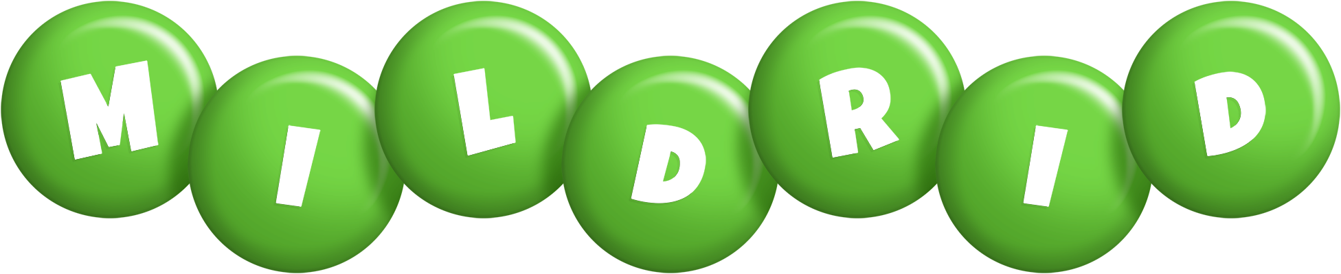 Mildrid candy-green logo