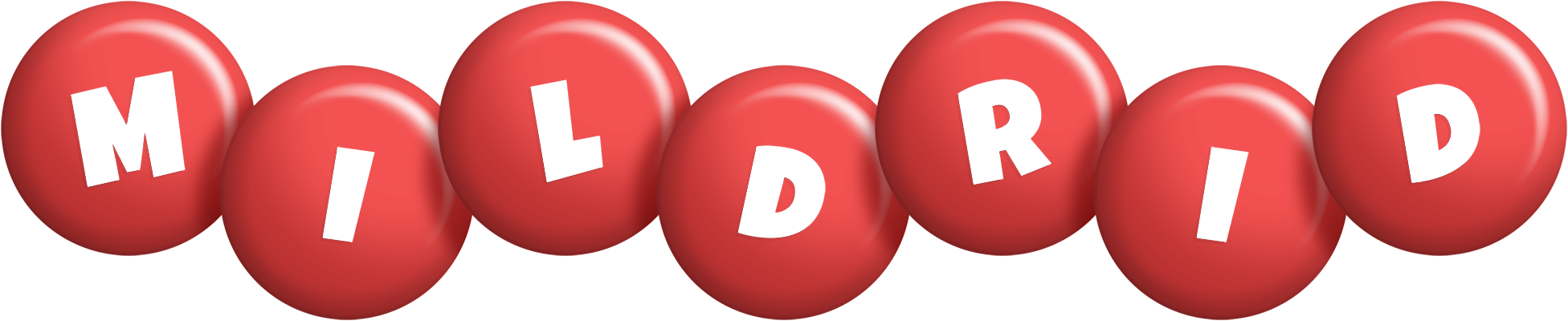 Mildrid candy-red logo