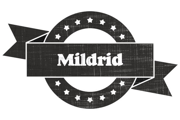 Mildrid grunge logo