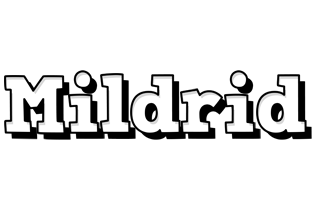 Mildrid snowing logo