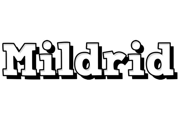 Mildrid snowing logo