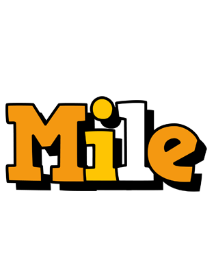 Mile cartoon logo