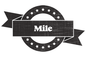 Mile grunge logo