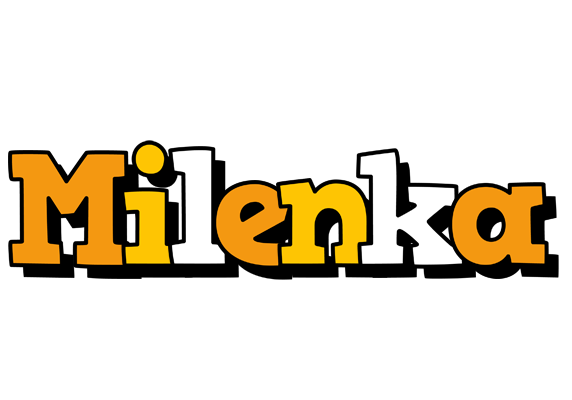Milenka cartoon logo