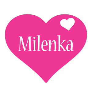 Milenka love-heart logo