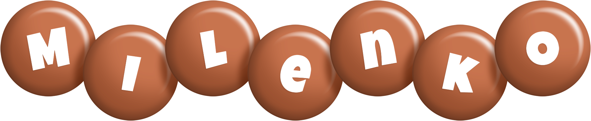 Milenko candy-brown logo