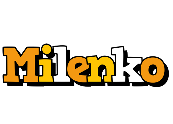 Milenko cartoon logo