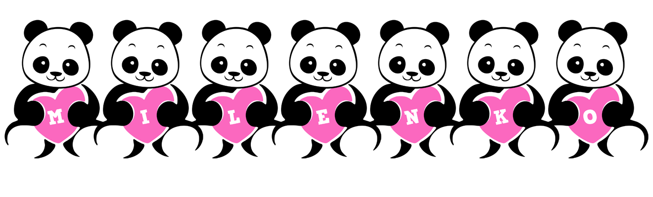 Milenko love-panda logo