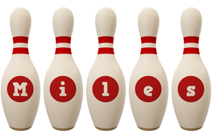 Miles bowling-pin logo