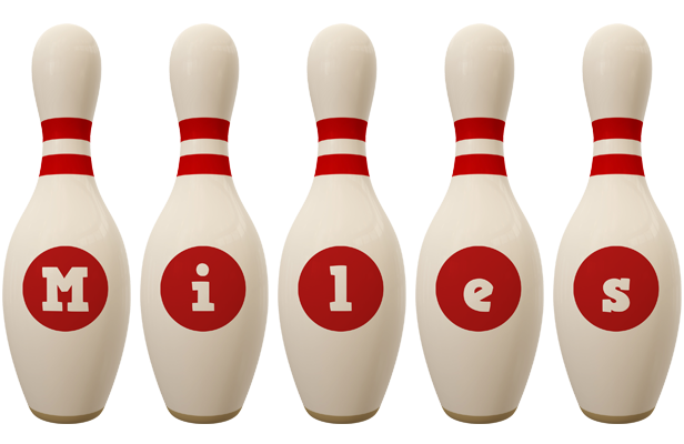Miles bowling-pin logo