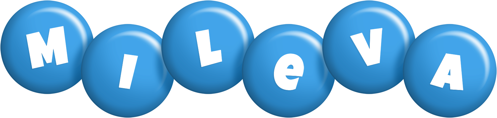Mileva candy-blue logo
