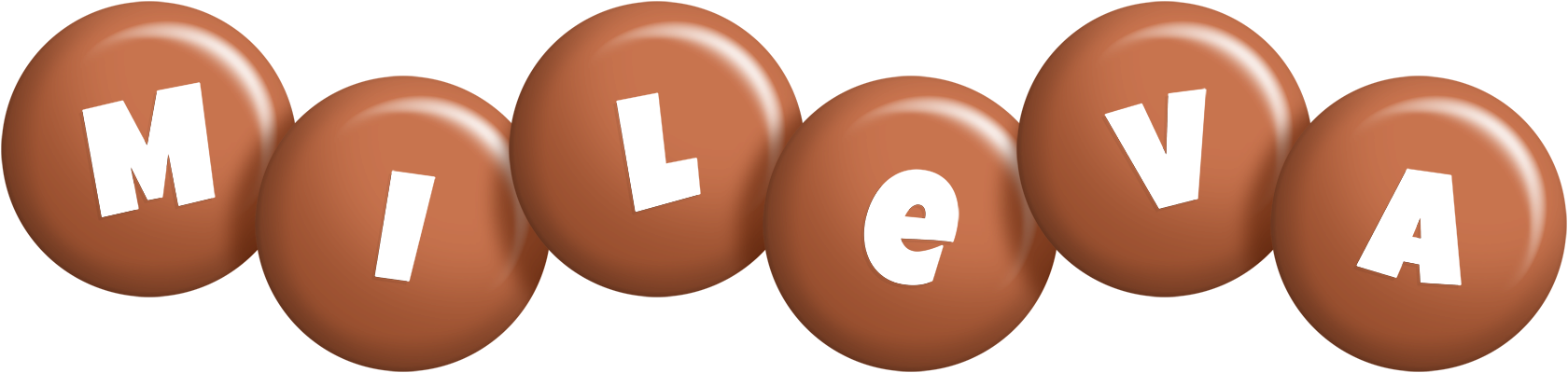 Mileva candy-brown logo
