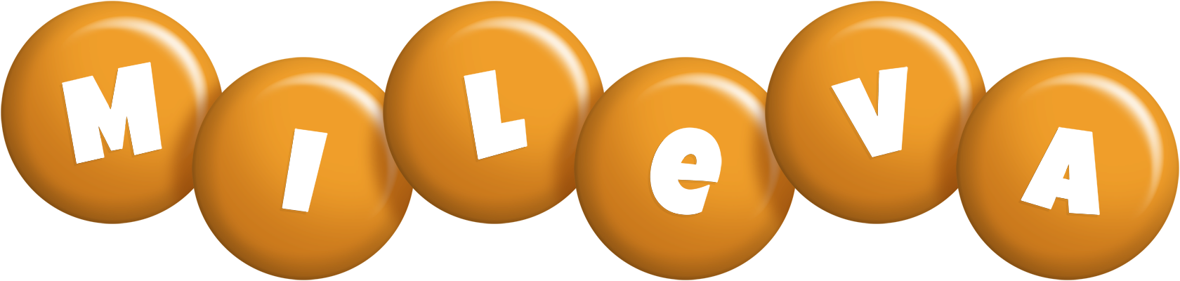 Mileva candy-orange logo