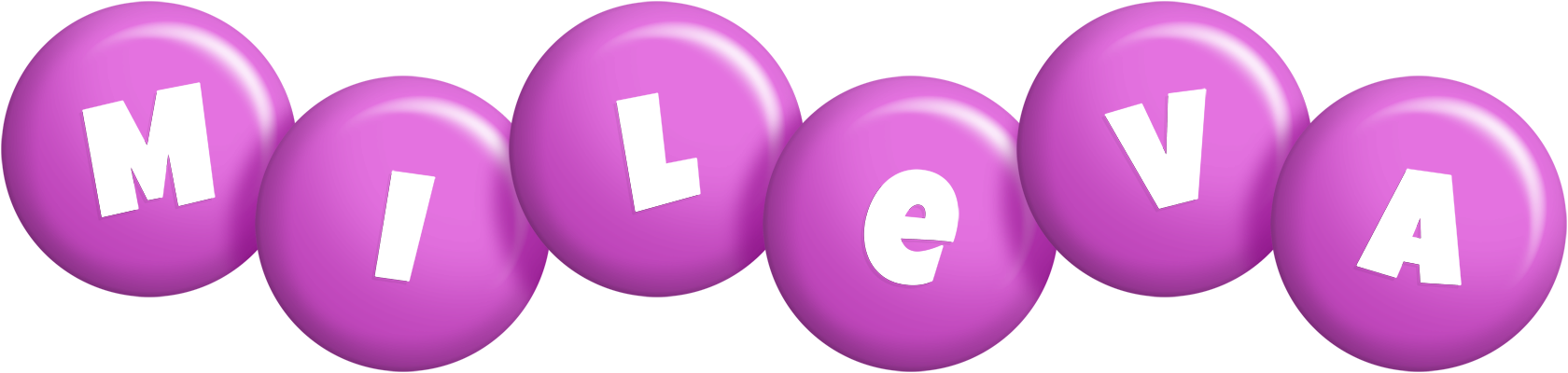 Mileva candy-purple logo