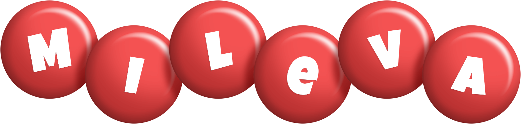 Mileva candy-red logo