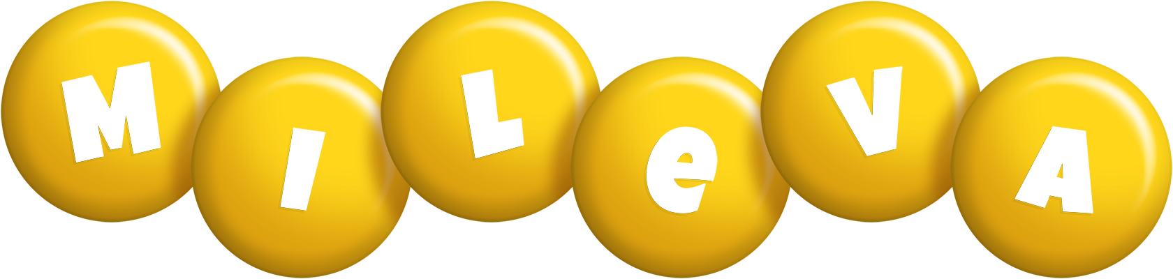 Mileva candy-yellow logo