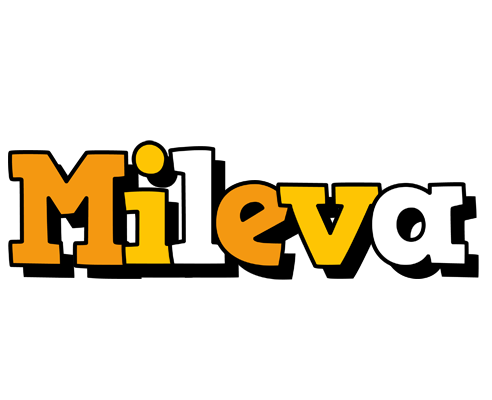 Mileva cartoon logo
