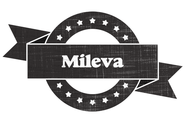 Mileva grunge logo
