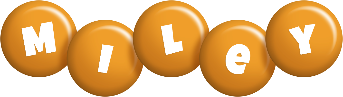 Miley candy-orange logo