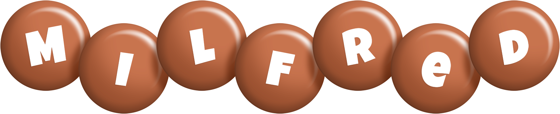 Milfred candy-brown logo