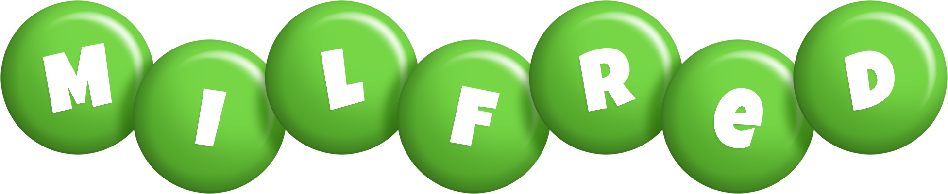 Milfred candy-green logo