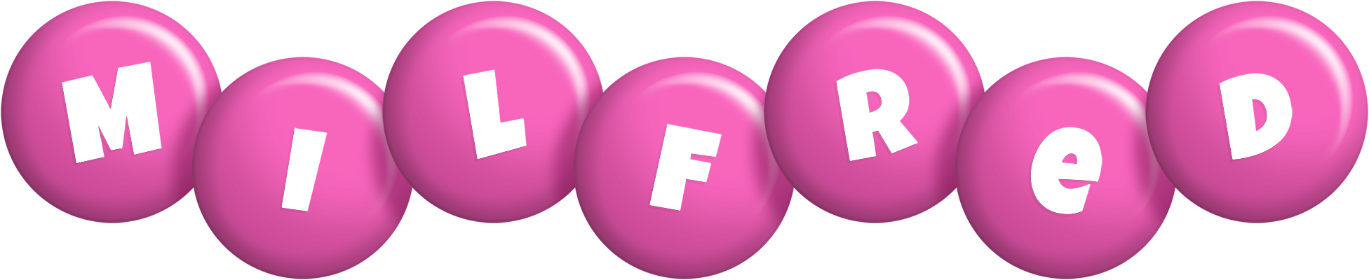 Milfred candy-pink logo