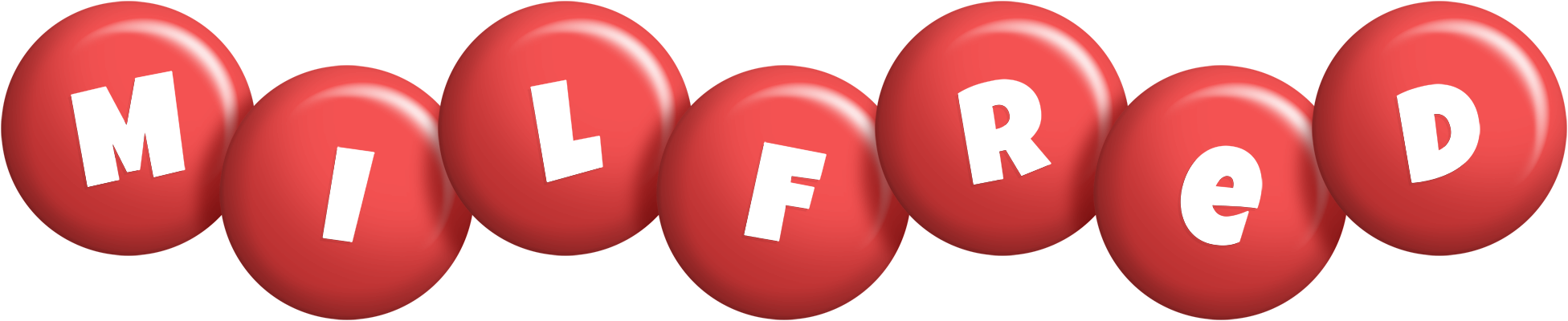 Milfred candy-red logo