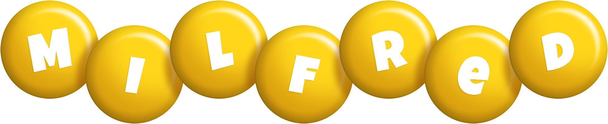 Milfred candy-yellow logo
