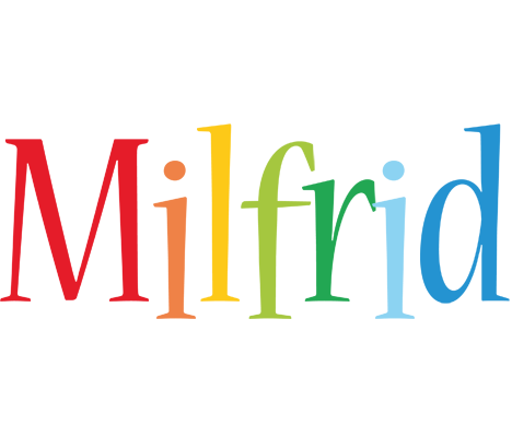 Milfrid birthday logo